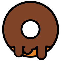 donut filled line icon