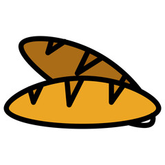 bread filled line icon