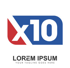 Monogram Logo Initial Letters X10