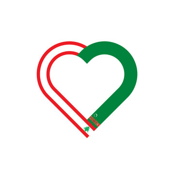 recommend clip art: unity concept. heart ribbon icon of lebanon amd turkmenistan flags. vector illustration isolated on white background