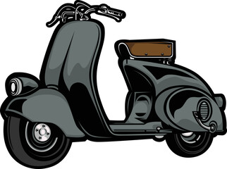 classic scooter vector © tanadesign