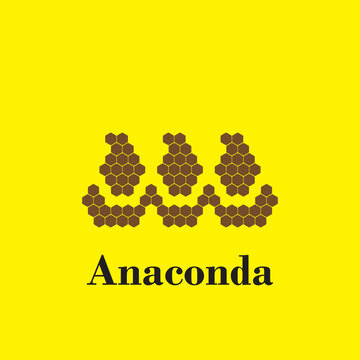 anaconda skin logo illustration