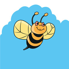 Illustration of Bee – Bee Vector – Bee Drawing