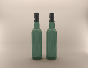 3D Rendered Bottles Mockup Template