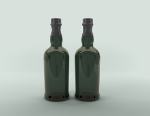 3D Rendered Bottles Mockup Template