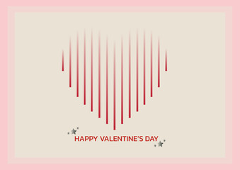 Happy Valentines Day Card or Banner Love illustation or Music Lover 