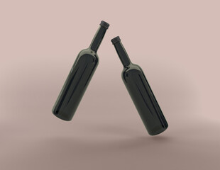 3D Rendered Bottles Mockup Template
