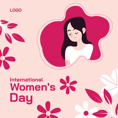 International women's day social media template