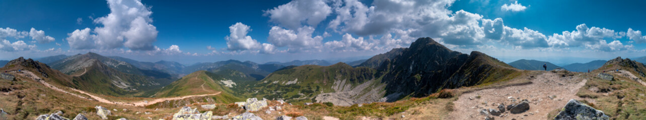 Fototapeta na wymiar Krúpovo sedlo,Krúpova hoľa,Ďumbier,Panoráma,Panorama,360