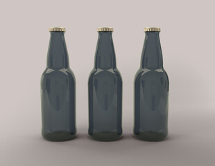 3D Rendered Bottles Mockup Template