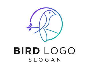 Logo about Bird on white background. created using the CorelDraw application.