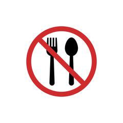 No Eating Sign and symbol