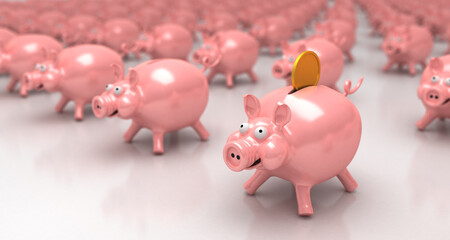 Piggy Bank and Money