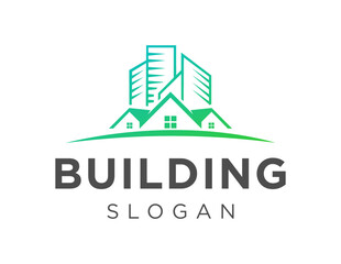 Logo about Building on white background. created using the CorelDraw application.