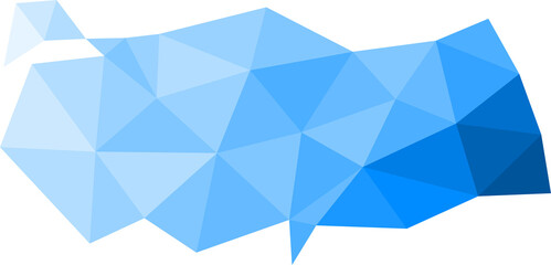 Polygonal Turkey map on transparent background.