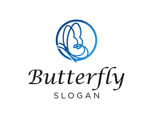 Fototapeta premium Logo about Butterfly on white background. created using the CorelDraw application.