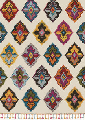 Ikat Seamless Background Pattern  digital printing textile illustration