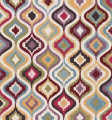 Ikat Seamless Background Pattern  digital printing textile illustration