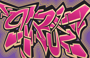 Graffiti background on the wall abstract color subcultural vector