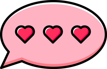 Cute Message Bubble Valentine's day