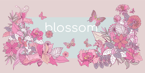 Spring gentle flowers for wedding mothers day woman day blossom