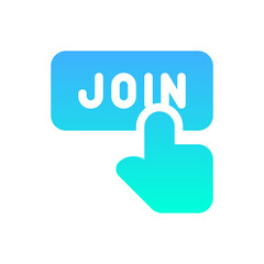 Obraz premium join flat gradient icon