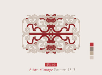 Asian Openwork Vintage Symmetrical Pattern - Oriental Pattern White Background