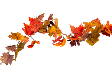 Autumn leaves on transparent png ready for your design