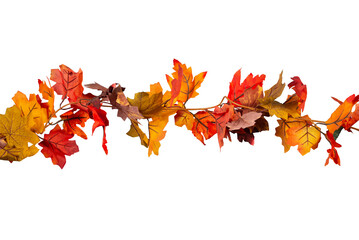 Autumn leaves isolated on transparent png ready for your design
