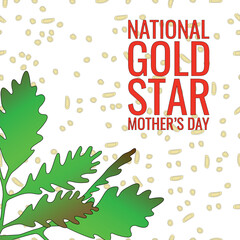  National Gold Star Mother’s Day. Design suitable for greeting card poster and banner