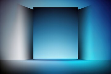 Blue gradient backdrops. Display product background. Generative AI