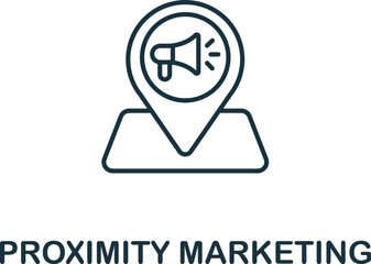 Proximity Marketing icon. Monochrome simple Marketing Strategy icon for templates, web design and infographics