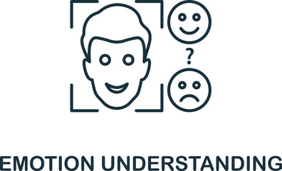 Emotion Understanding icon. Monochrome simple Neuromarketing icon for templates, web design and infographics