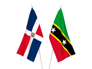 Federation of Saint Christopher and Nevis and Dominican Republic flags