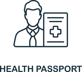 Health Passport icon. Monochrome simple New Normality icon for templates, web design and infographics
