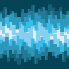 Beutiful Ice Cave Flat Illustration