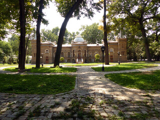 Old Russian building in the park