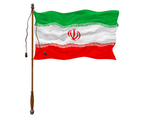 National flag  of Iran. Background  with flag  of Iran