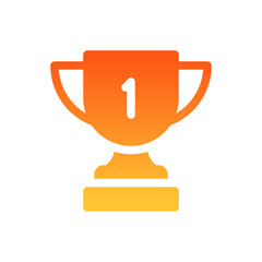 winner flat gradient icon