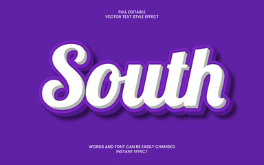 Fototapeta premium South Text Effect