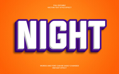 Fototapeta premium Night Text Effect