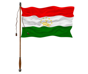 National flag  of Tajikistan. Background  with flag  of Tajikistan