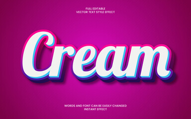 Fototapeta premium Cream Text Effect