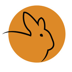 rabbit animal sillhouette vector design