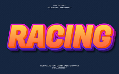 Racing Text Effect