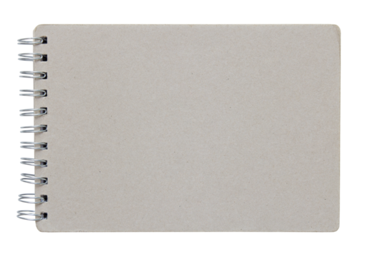 recycle notebook cover isolated with clipping path for mockup