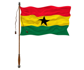 National flag of Ghana. Background  with flag of Ghana.