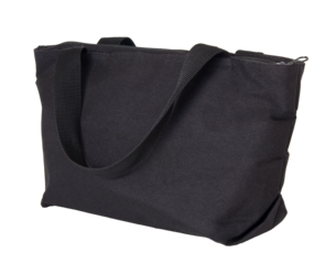 black cotton bag isolated with clipping path for mockup