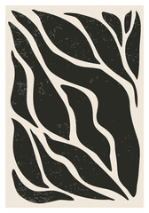 Matisse inspired contemporary collage botanical minimalist wall art poster