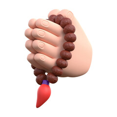 HAND HOLDING TASBIH ramadan 3D Icon